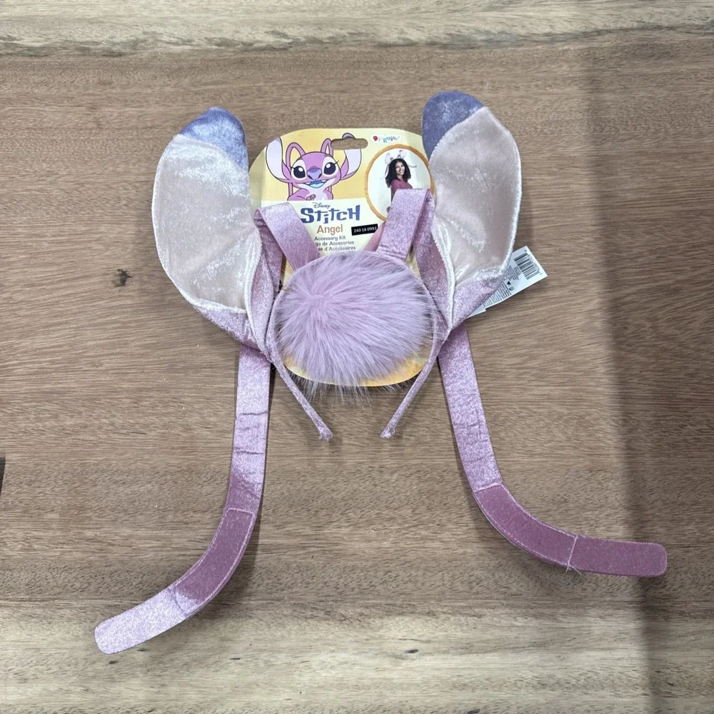 Disney Stitch Angel Costume Accessory Kit Ears Headband Backpack Tail Kids
